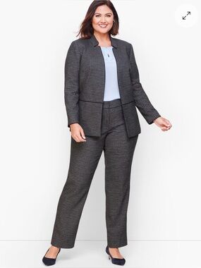 Talbots Stretch Houndstooth Blazer